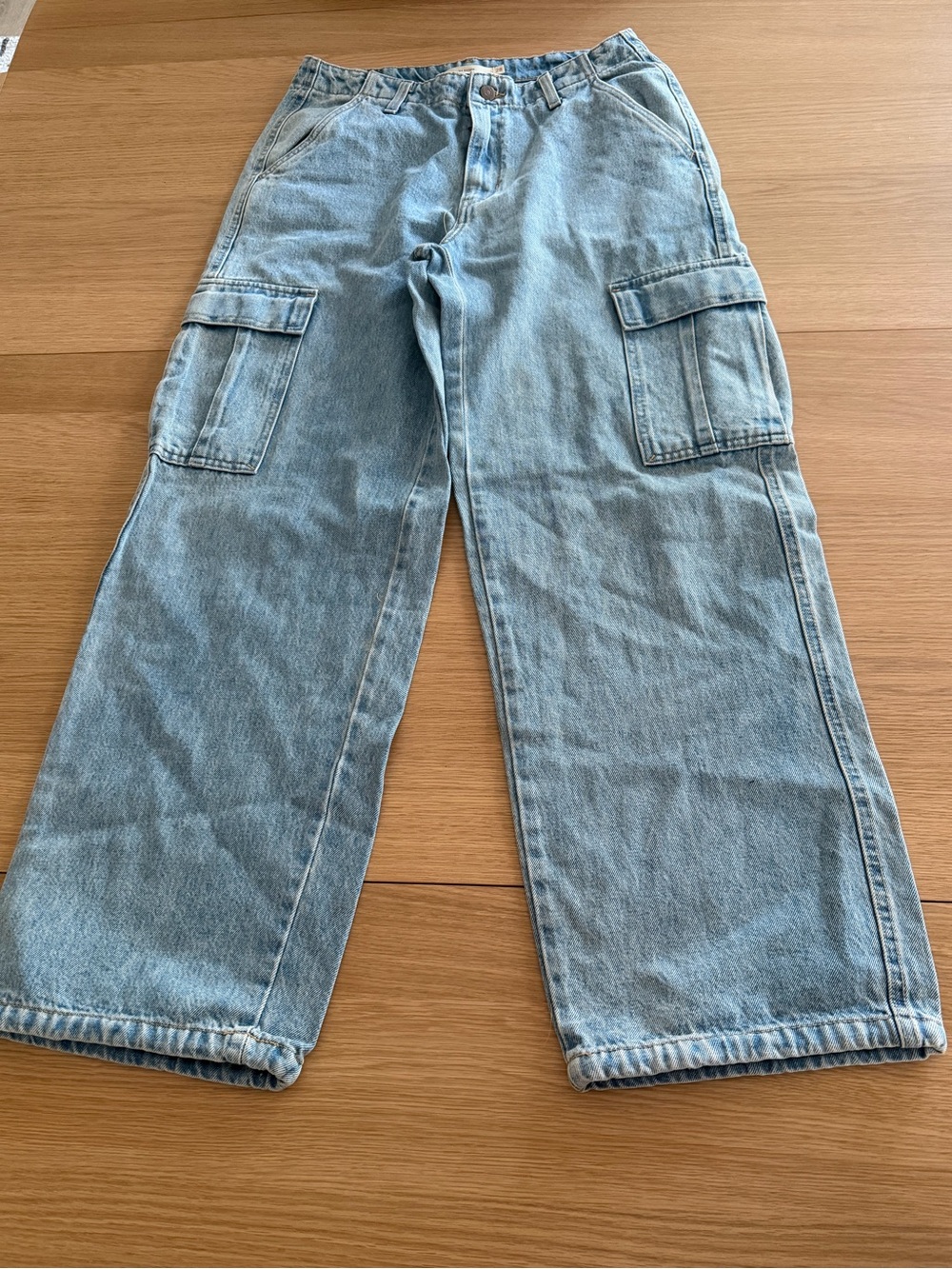 Light Blue Cargo Denim Jeans
